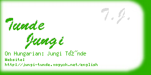 tunde jungi business card